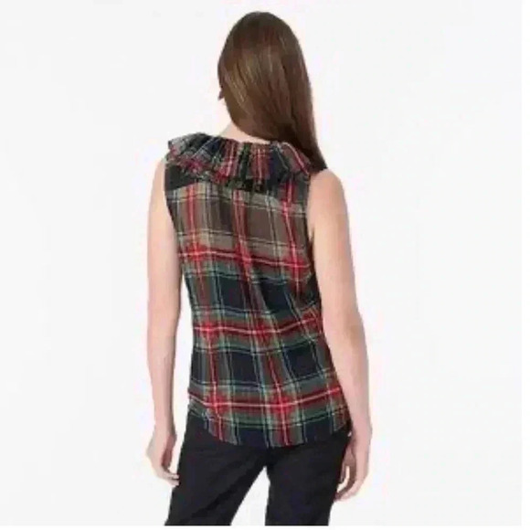 J. Crew Multicolor Plaid Sleeveless Top - Picture 3 of 15